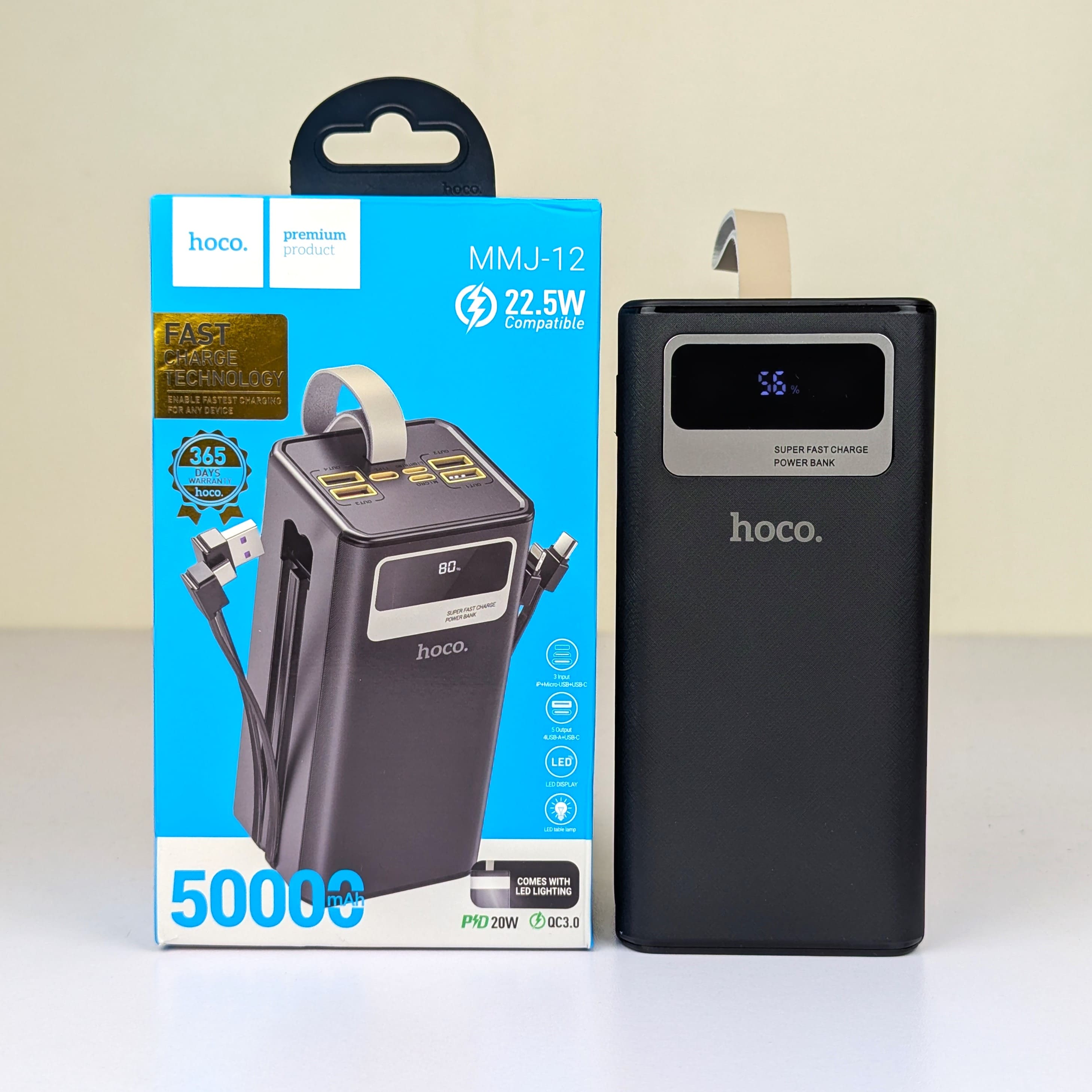 Hoco MMJ-12 22.5W 50000mAh High-Capacity Fast Charging Power Bank
