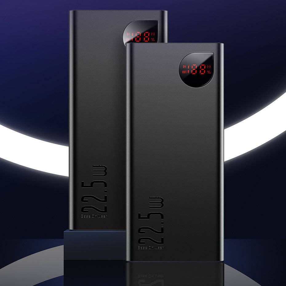 Baseus Adaman 20000mAh 22.5W Metal Digital Display Fast Charging Power Bank - Black