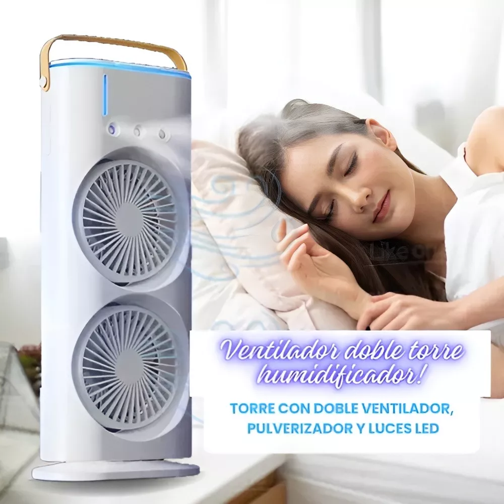 FADIUMS Portable Light Humidifier Double-Ended Spray Fan with 600ml Water Tank