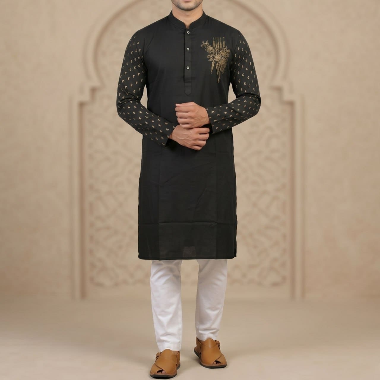 Premium Imported Cotton Panjabi with Own Unique Design and Show Buttons