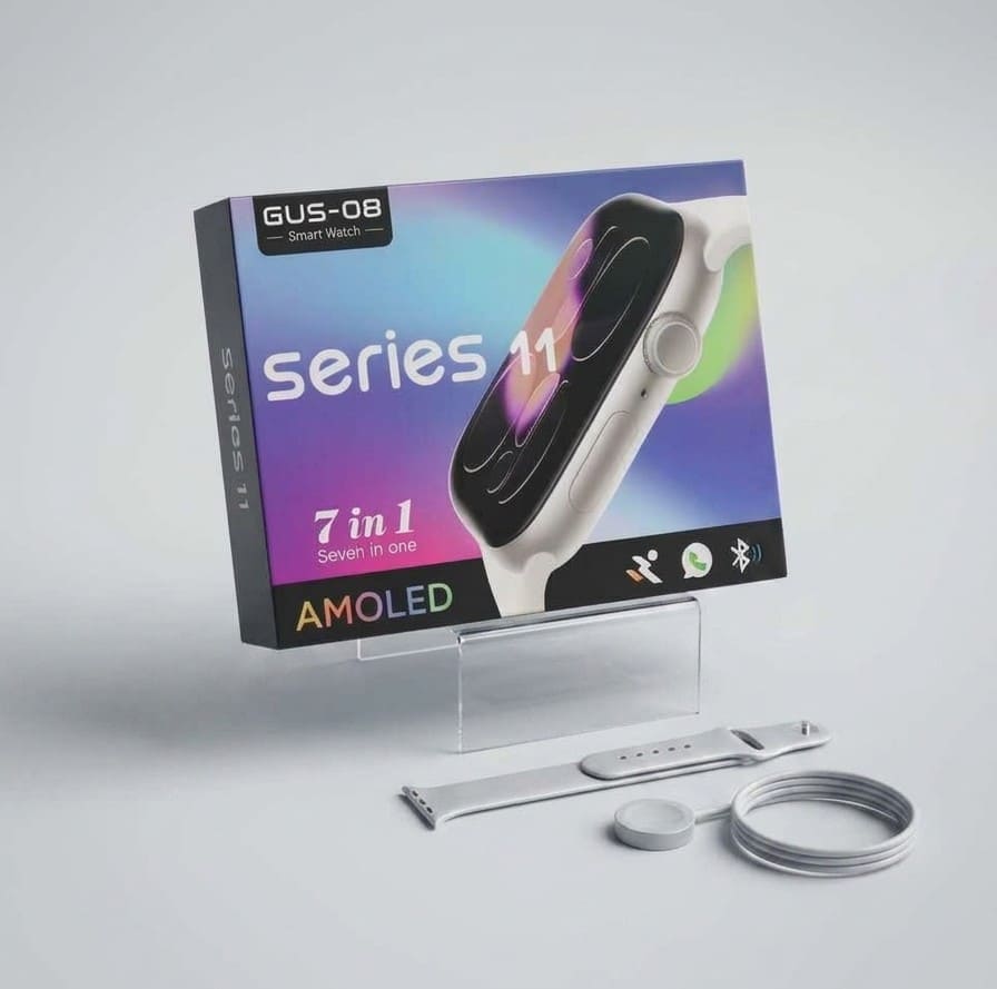 GUS-08 Series 11 AMOLED Smartwatch (7-in-1 Premium Combo)