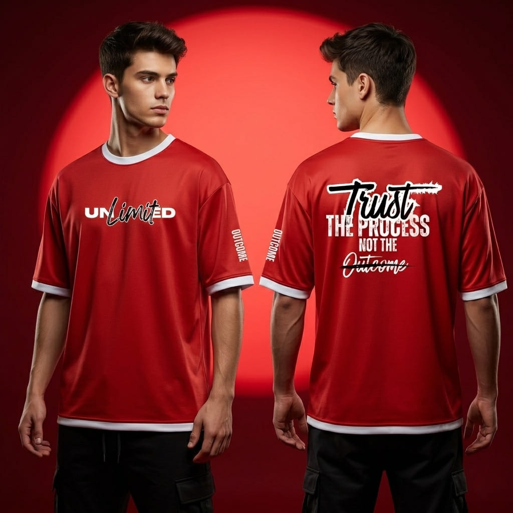 Premium Oversized Drop Shoulder T-shirt - 160 GSM Breathable Mash Fabric