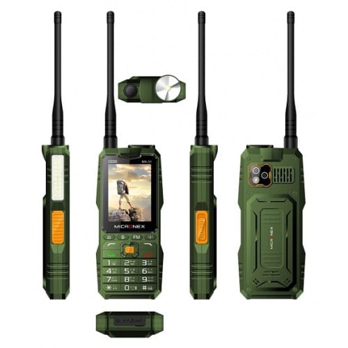 Micronex MX31 Antenna Phone - 5000mAh Battery with Power Bank Feature & 4 SIM Support