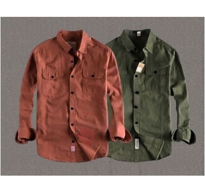 High Thickness Double Pocket Oxford Cotton Shirt - 2 Pcs Combo Pack