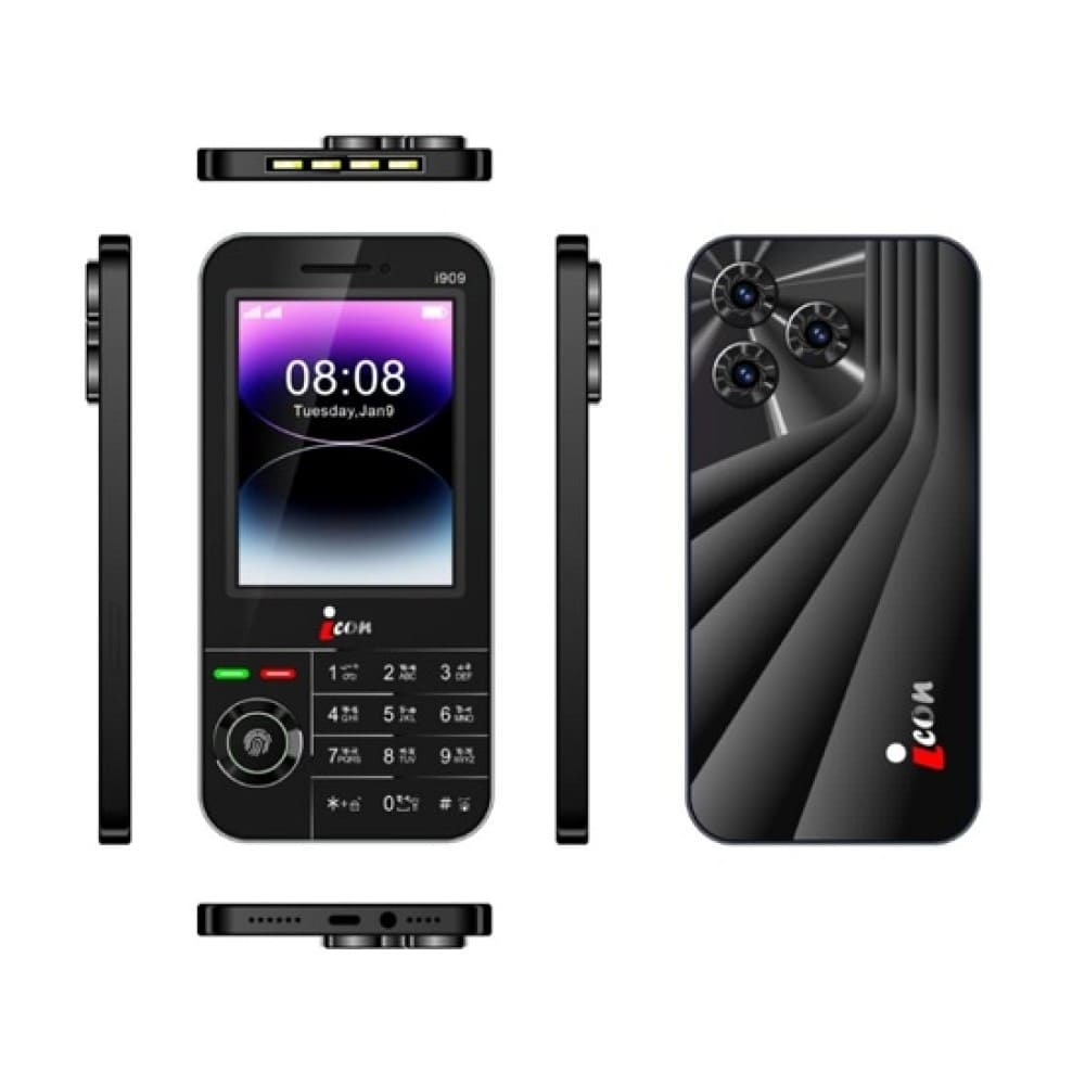 Icon i909 Dual SIM Mobile Phone - 3.5" Big Display, 3500mAh Battery & Type-C Charging