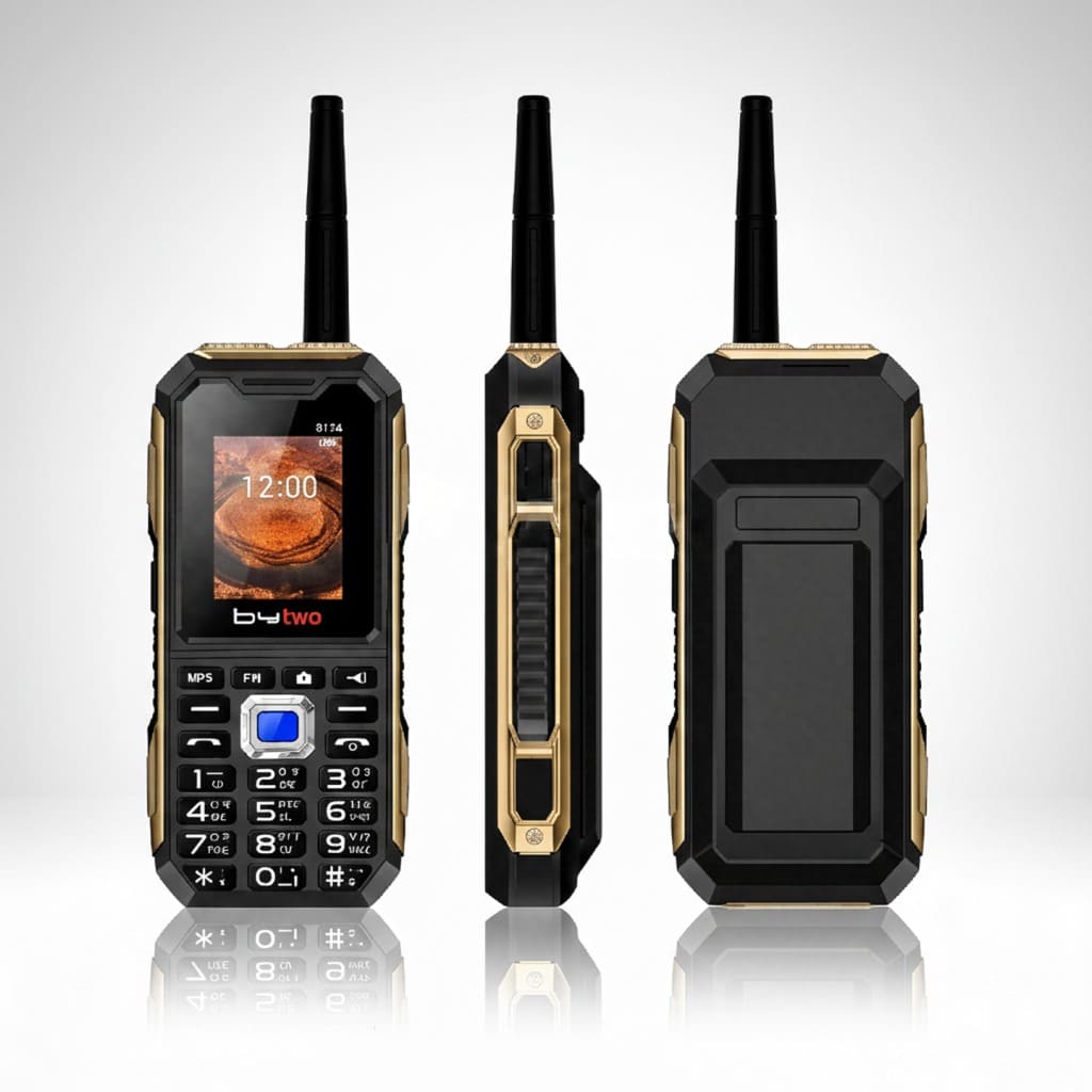 Bytwo B104 Antenna Power Bank Phone - 5200mAh Battery & Loud Speaker