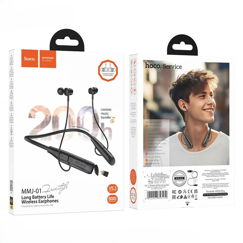 Hoco MMJ-01 Wireless Bluetooth Neckband with 800mAh Battery