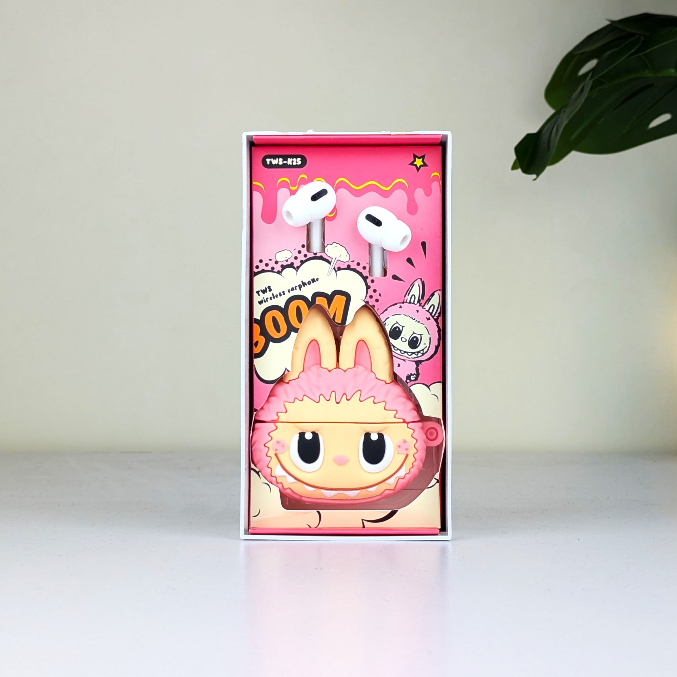Cute 3D Labubu Cartoon TWS Bluetooth Earbuds with Silicone Protective Case