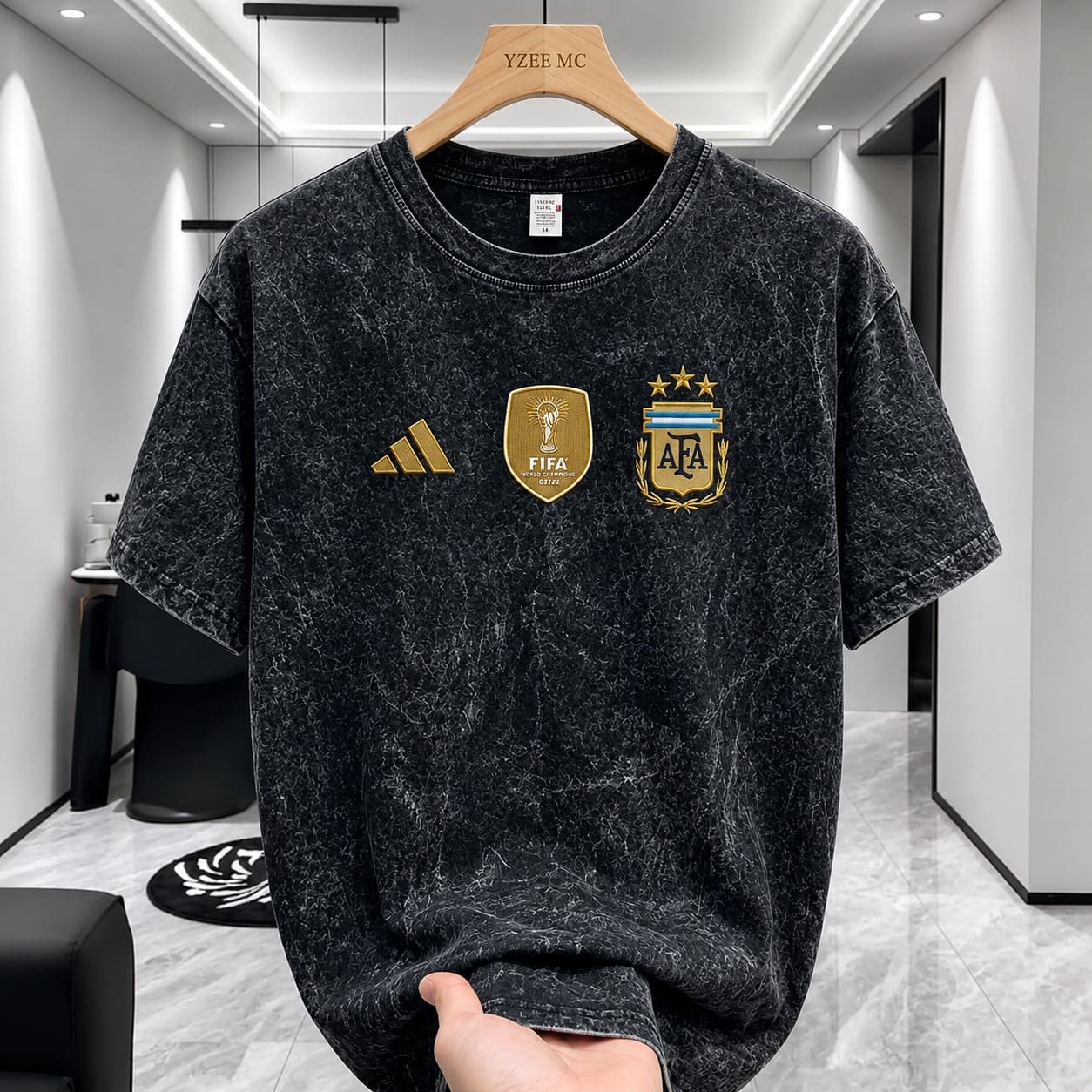 Premium Acid Wash Drop Shoulder T-Shirt Heavyweight 240+ GSM with DTF Print