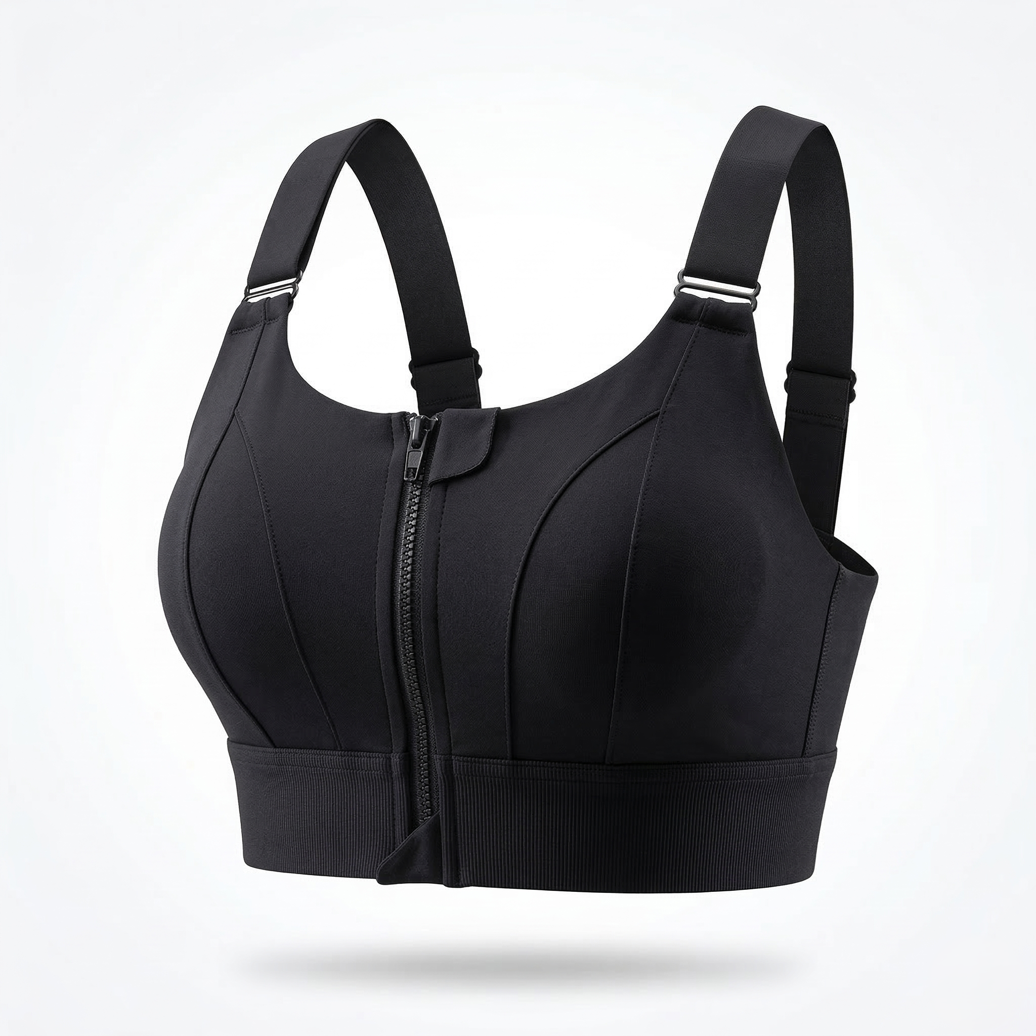 Front Zipper Shockproof Sports Bra for Women