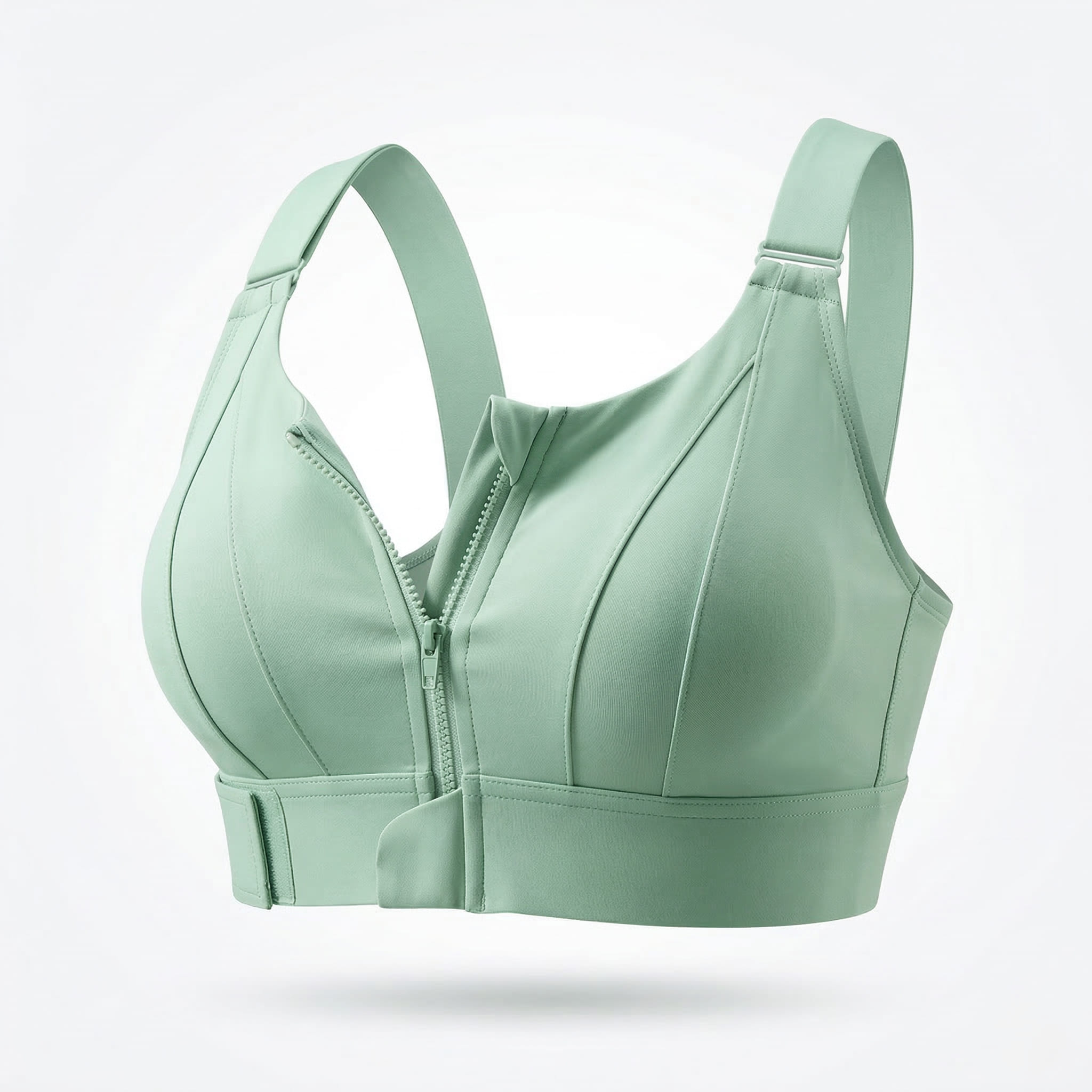 Front Zipper Shockproof Sports Bra for Women