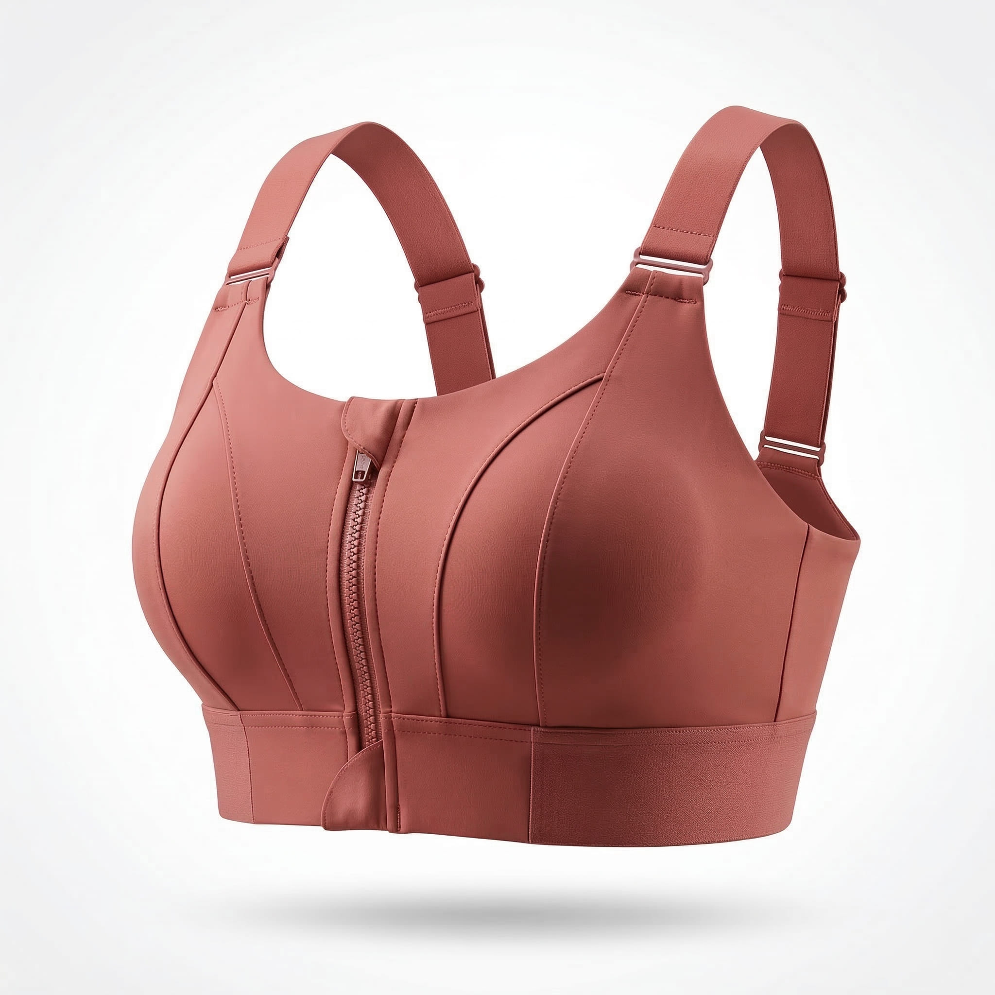 Front Zipper Shockproof Sports Bra for Women
