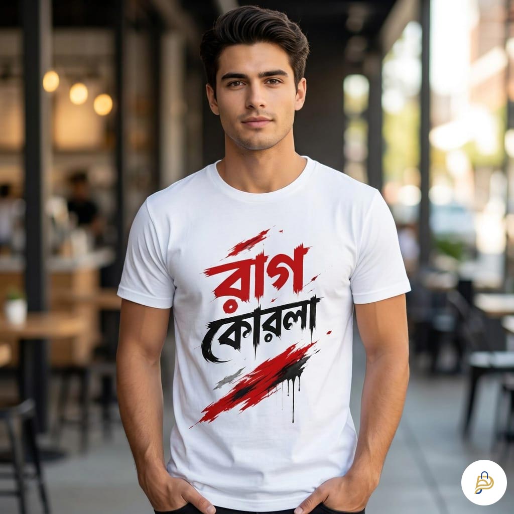 Rag Korla Trendy White Cotton PP T-Shirt for Youth