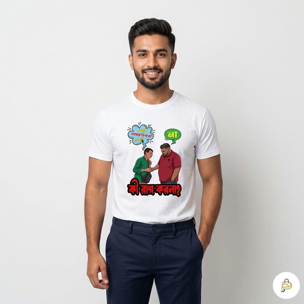 Rag Korla Trendy White Cotton PP T-Shirt for Youth