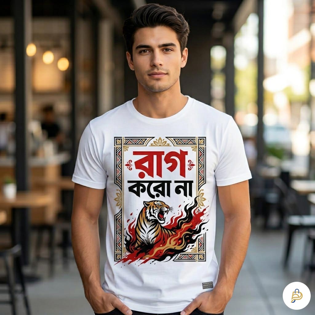 Rag Korla Trendy White Cotton PP T-Shirt for Youth