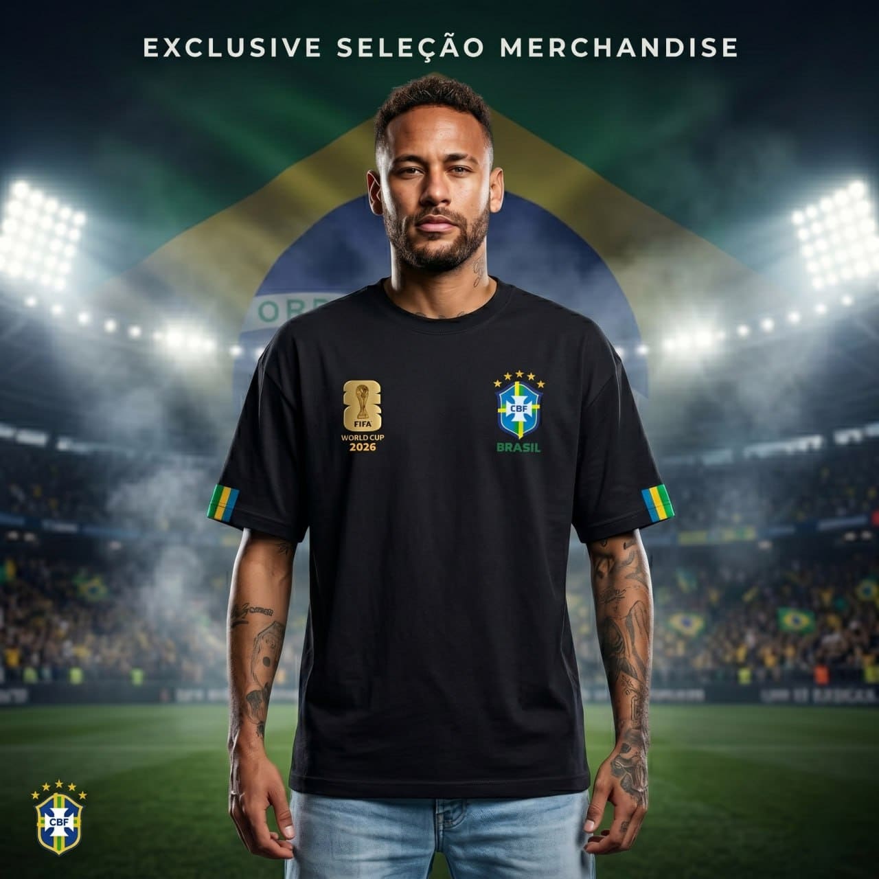 Premium Brazil Fan Edition Drop Shoulder T-Shirt