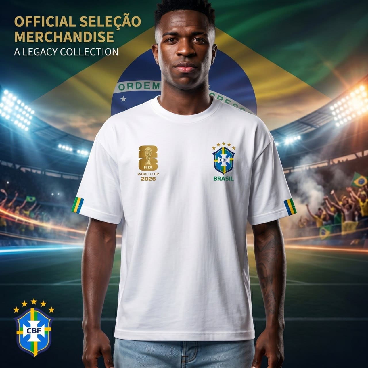 Premium Brazil Fan Edition Drop Shoulder T-Shirt