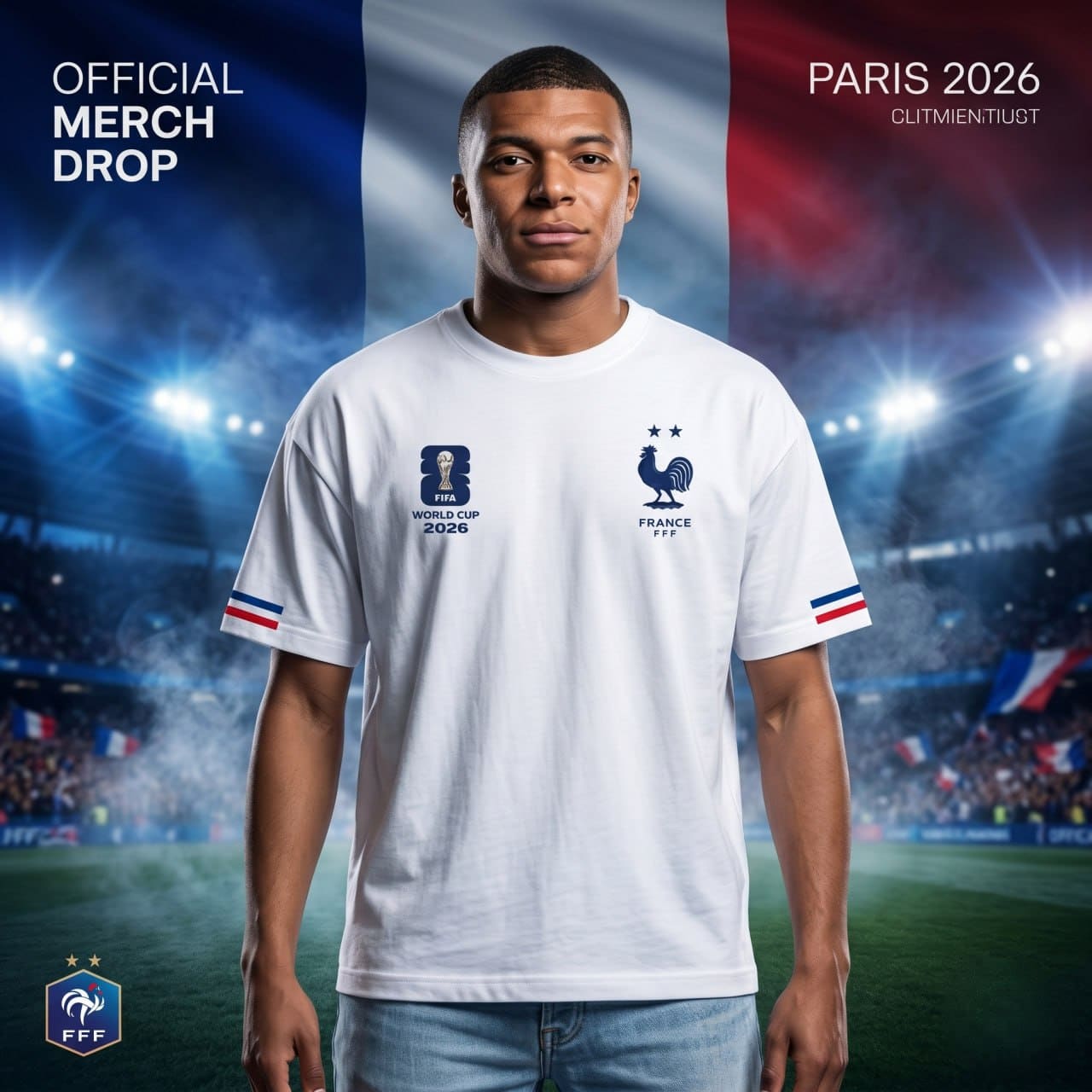 Premium France Fan Edition Drop Shoulder T-Shirt