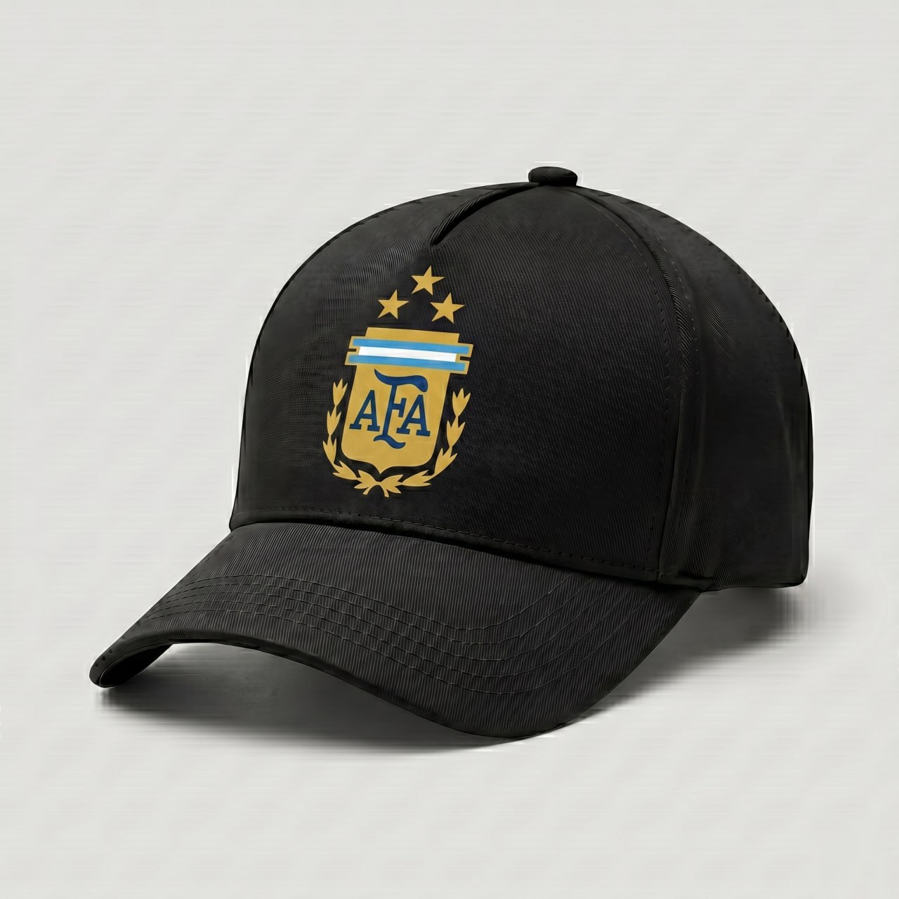 Premium Black Argentina AFA Supporter Cap (3 Stars)
