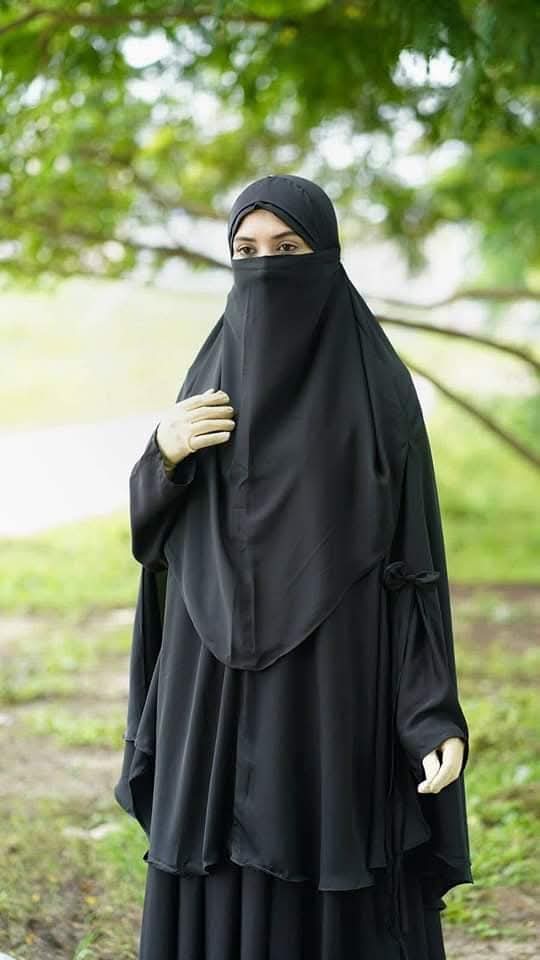 Premium Albina Hijab with Attached Niqab for Women