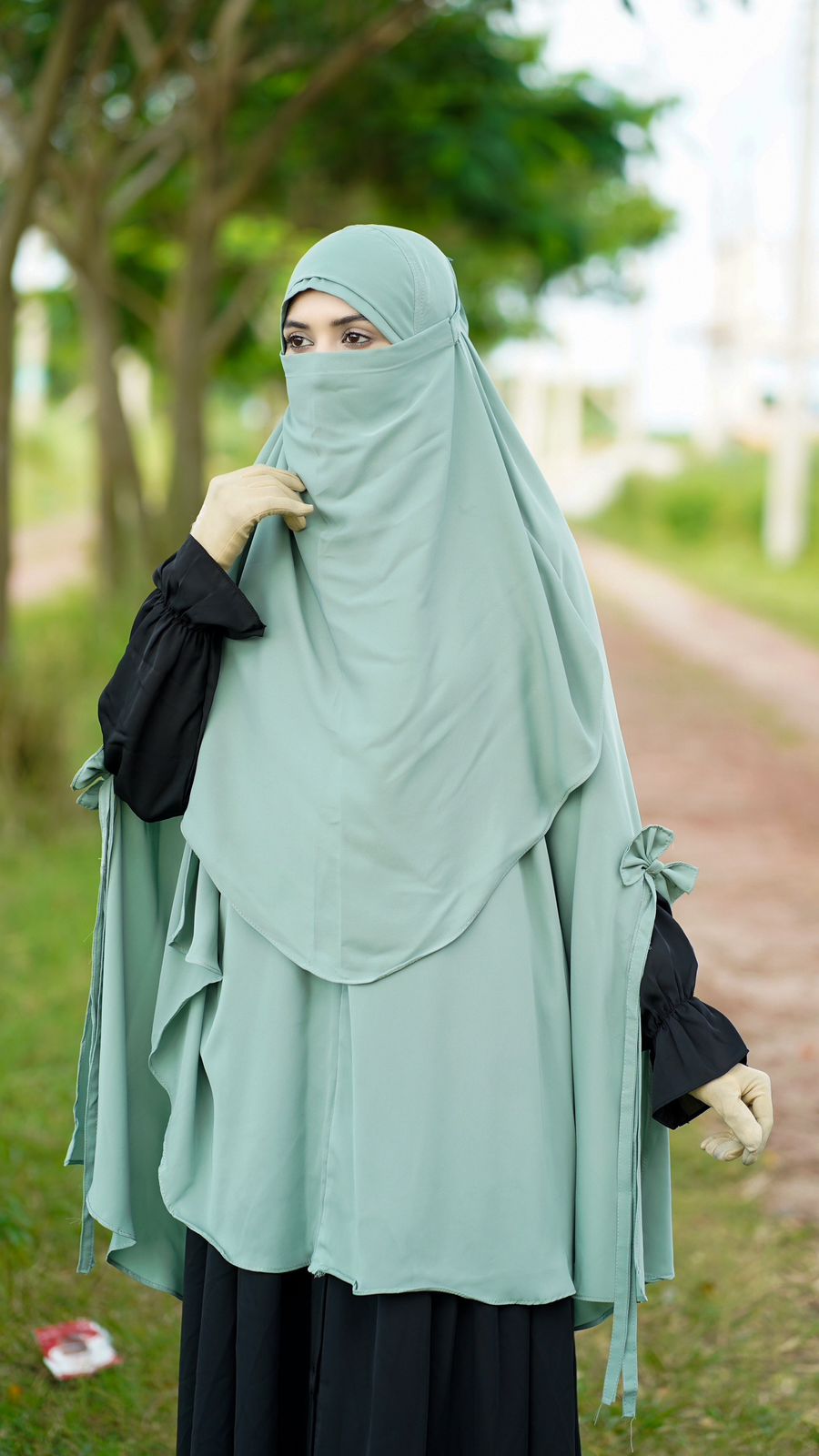 Premium Readymade Dubai Cherry Khimar Hijab for Women