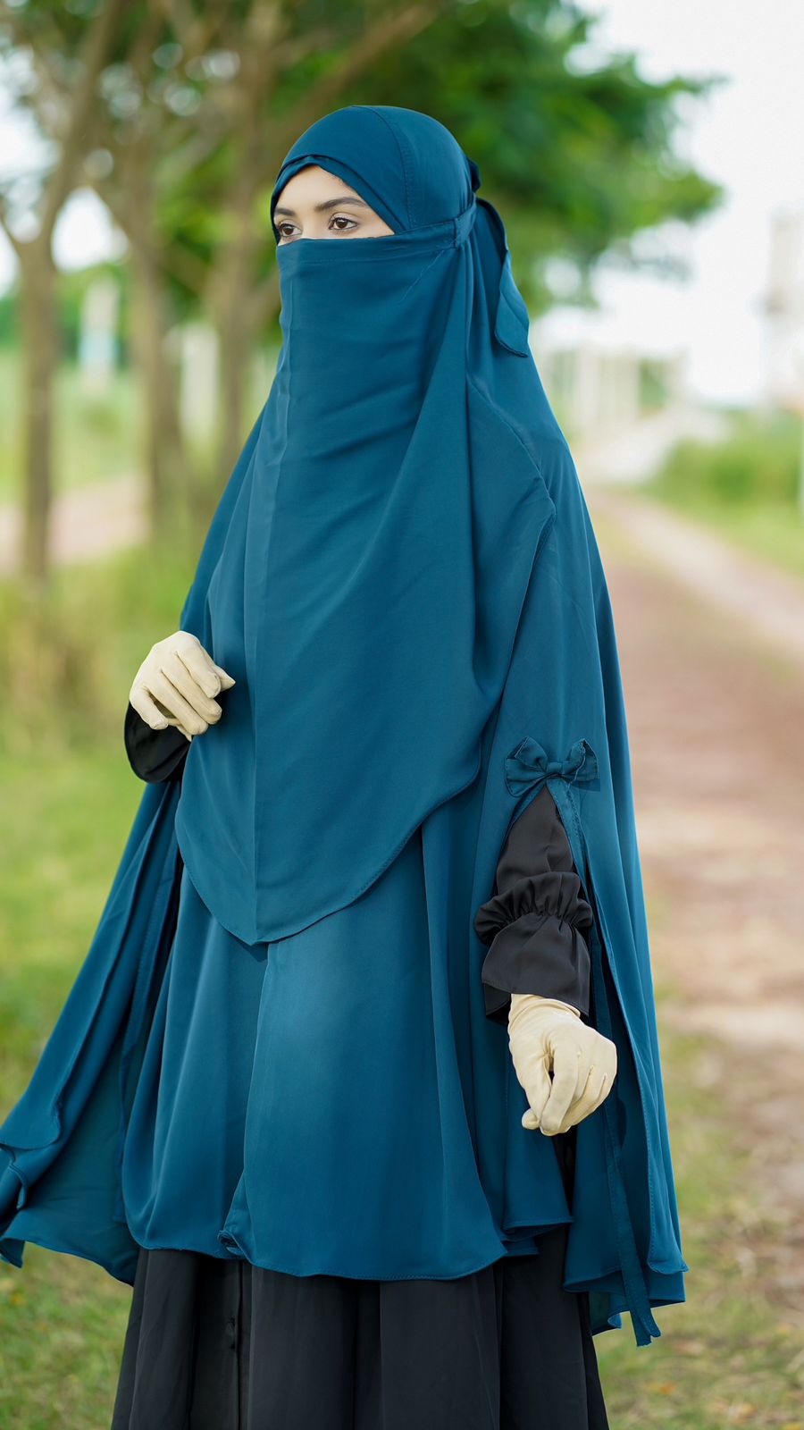 Premium Readymade Dubai Cherry Khimar Hijab for Women