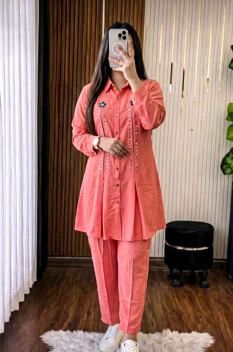 Premium Georgette Pant and Shirt Two Piece Co-ord Set