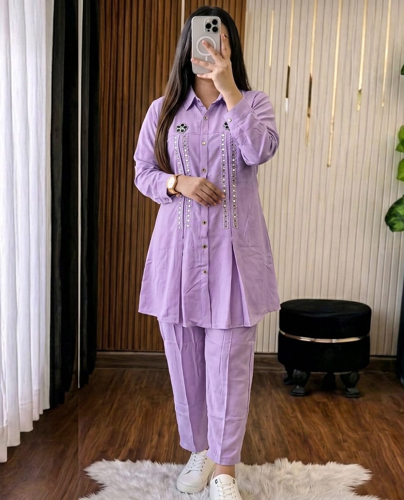 Premium Georgette Pant and Shirt Two Piece Co-ord Set