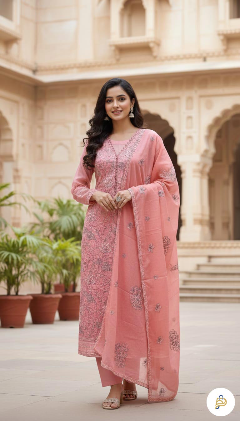 Pakistani Aghanoor Unstitched Cotton Sequence Three Piece
