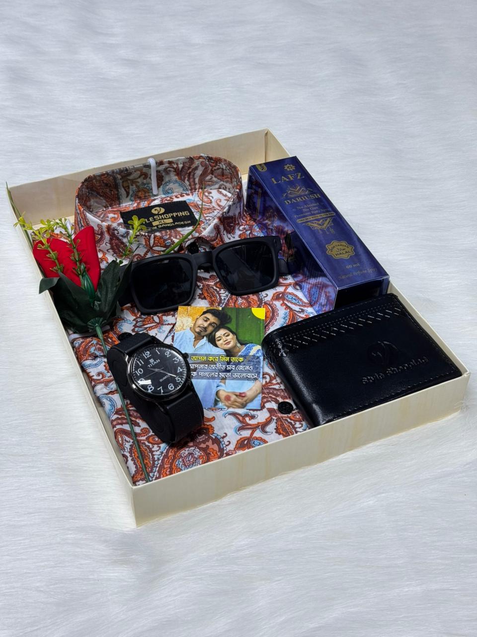 Premium Digital Print Mixed Cotton Shirt Combo Gift Box Set