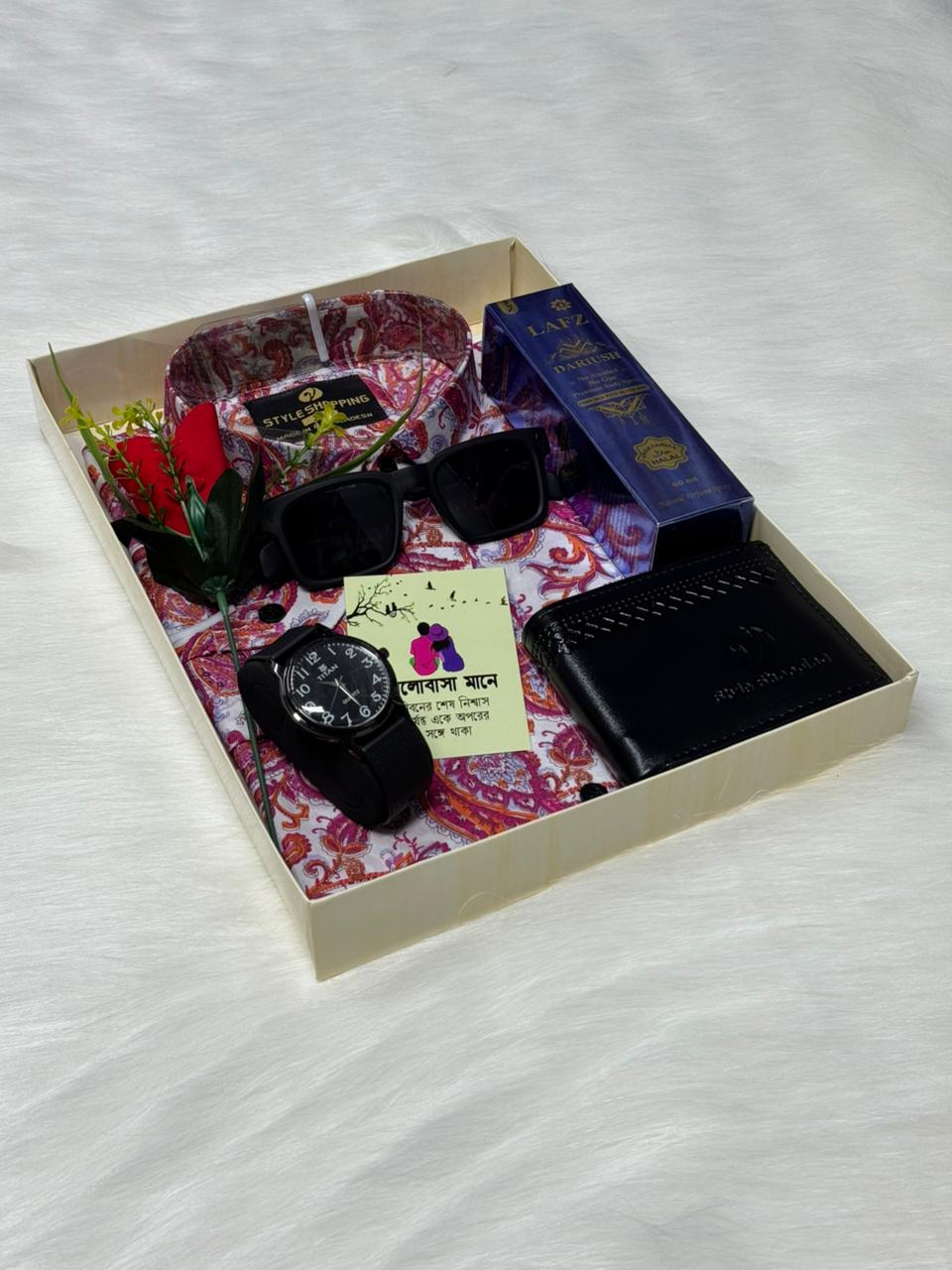 Premium Digital Print Mixed Cotton Shirt Combo Gift Box Set