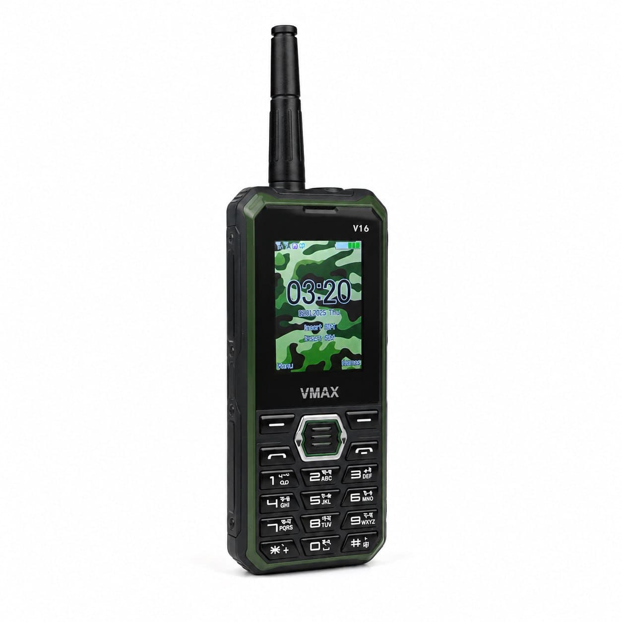 Vmax V16 Antenna Feature Phone with 5200mAh Power Bank Battery