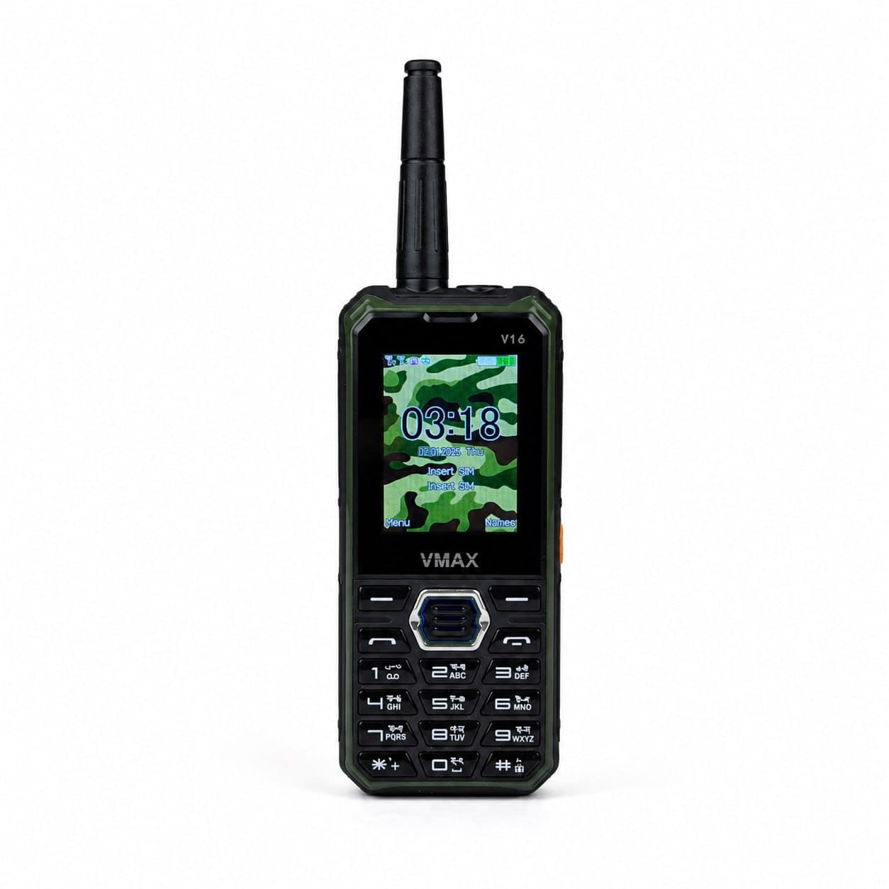 Vmax V16 Antenna Feature Phone with 5200mAh Power Bank Battery